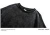 Women's Cotton Washed High Neck Retro Distressed Round Neck Hoodie (Pattern Individual)