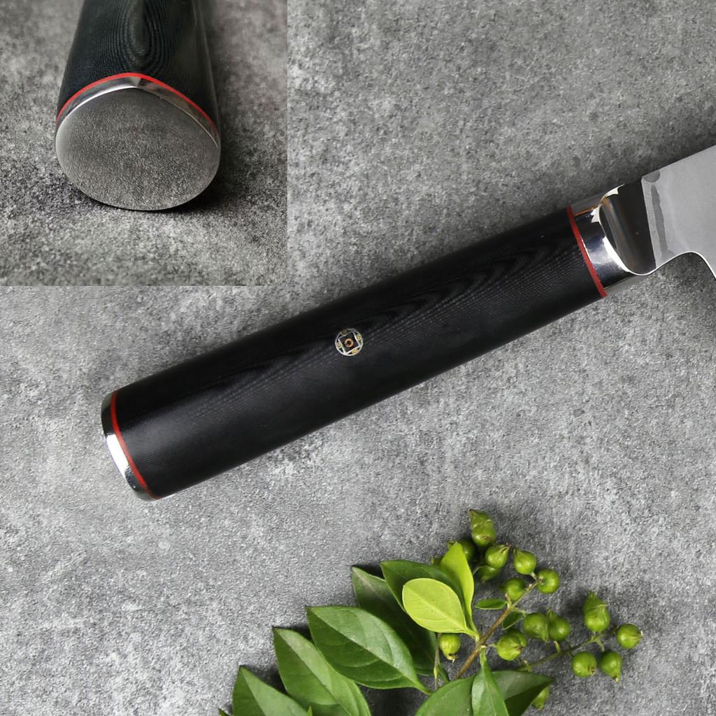 8.3 Inch Chef Knife 3-layers Clad Steel Blade G10 Handle Slicing Vegetables Cleaver Meat Professional Japanese Kitchen Knife