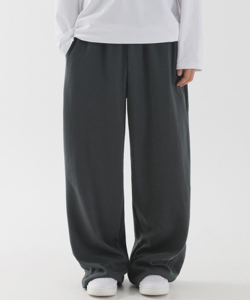 PIANER Relaxed Wide Long Sweatpants (Charcoal)