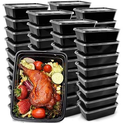 50er-Pack Meal-Prep-Behälter, wiederverwendbare To-Go-Lebensmittelbehälter, Plastik-Bento-Boxen, Lunchbox zur Lebensmittelaufbewahrung