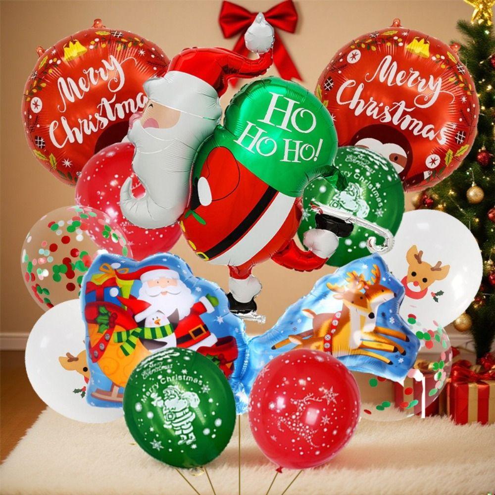 Aluminum Film Christmas Balloon DIY Inflatable Balloon New Xmas Foil Balloons  Kids Gift