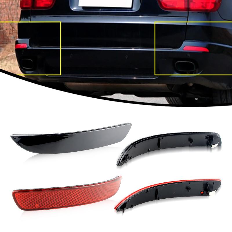2PCS For BMW E70 X5 2007-2010 Rear Bumper Reflector Cover Shell No Bulb OEM: 63217158949/16475610/63147158950 Car Accessories