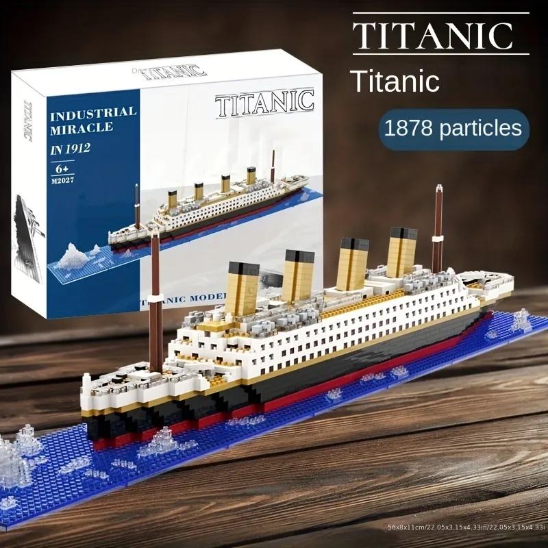Titanic nave da crociera assemblaggio a piccole particelle blocchi da costruzione coppie uomo e donna regali uomo e donna decorazione boutique
