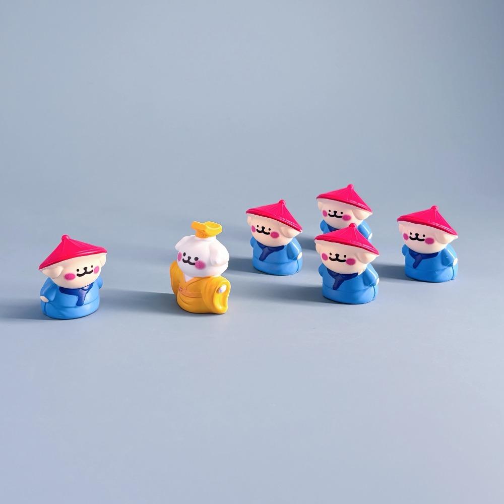 

1/3/5/6pcs Handmade Craft Puppy Dog Figurine Desktop Display Miniature Model Lawn Pot Decor 6pcs