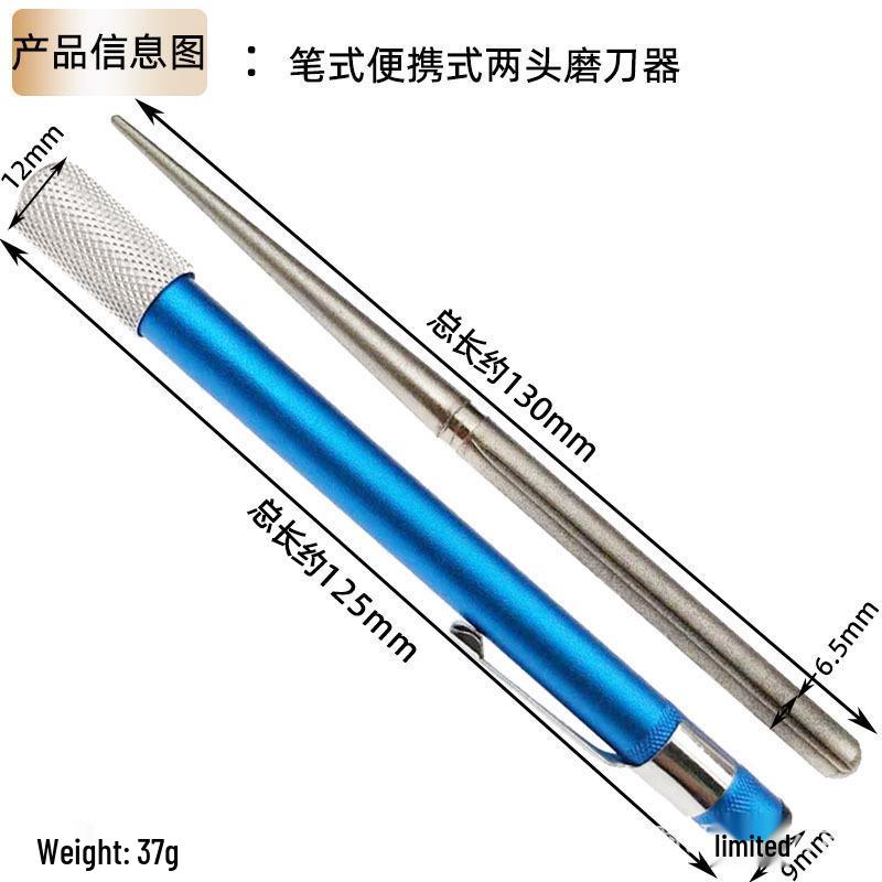 Portable Diamond Sharpening Stick: Single & Double-Head for Knives & Fish Hooks