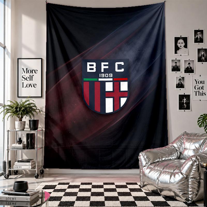 Bologna FC Wandteppich Heimdekoration Wandbehang Tuch für Schlafzimmer Wohnzimmer Hintergrund
