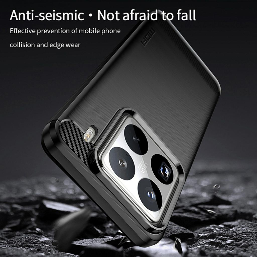 MOFI JK TPU Series-1 For Xiaomi 15 Pro Case Carbon Fiber Texture TPU Soft Phone Cover