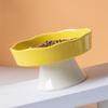Pet Slow Feeder Bowl Ceramic Elevated Cat Bowl Protects Cervical Vertebrae Pet Supplies