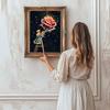 Crystal Pearl Painting 5D DIY Frame Decoration Painting Boy and Flower Home Wall Decoration Transparent Pearl Gemstone Painting Picture Art Crafts