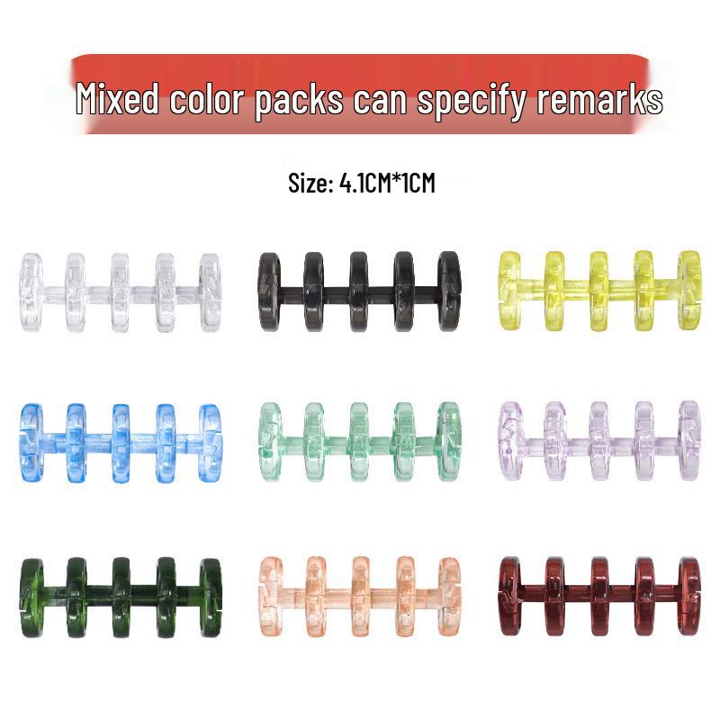 Large Transparent 5-Hole Binder Rings for DIY Loose Leaf Binding