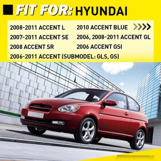 Door Handle ide Repair Interior Front LH RH For 2006 Hyundai Accent GSi Black