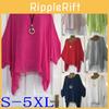 Camiseta Caftan Blusa Feminina Plus Size Moderna com Bainha Irregular Para Moda Versátil do Dia a Dia