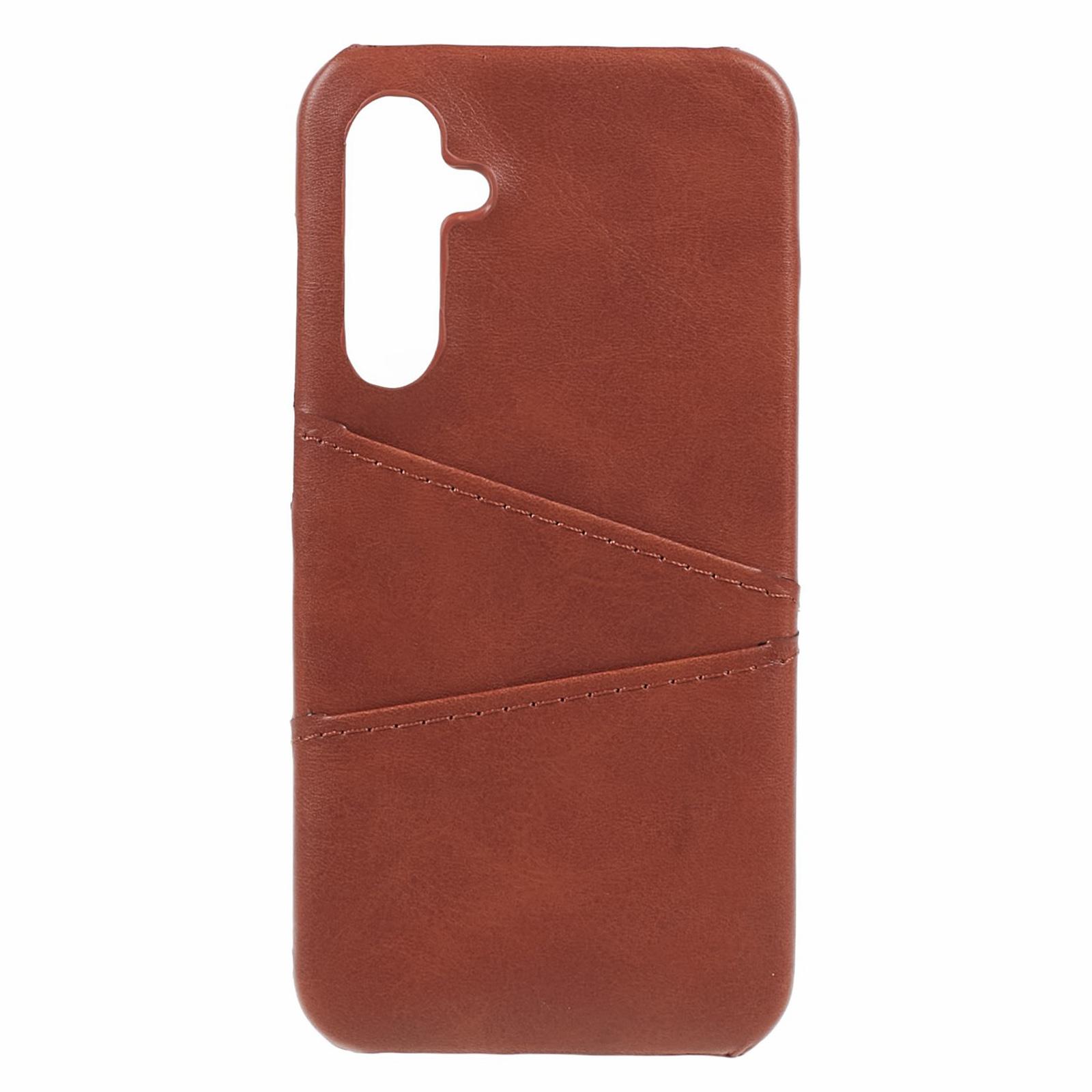 

For Samsung Galaxy A55 5G Case Shockproof 2 Card Slots PU+PC Phone Cover Black