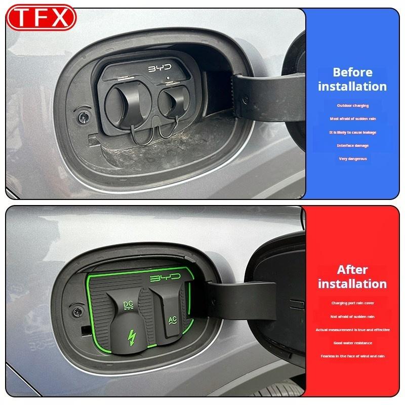 For BYD Sealion 5 DM-i 2025 2026 Car Styling Charging Port Covers Waterproof Silicone Protective Caps Durable Strong Accessories