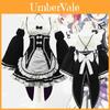 Requintado Rezero Kara Hajimeru Lsekai Seikatsu Gêmeos Ram/rem Vestido de Empregada Fantasia Cosplay Com Costuras Perfeitas