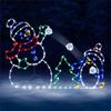Christmas Lights Outdoor Decor Glowing Snowman & Penguin Christmas Atmosphere