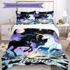 3pcs Custom Name Unicorn Bedding Set Duvet Cover Closure Includes 1 Duvet Cover & 2 Pillowcases, Soft and Comfortable for All Seasons.