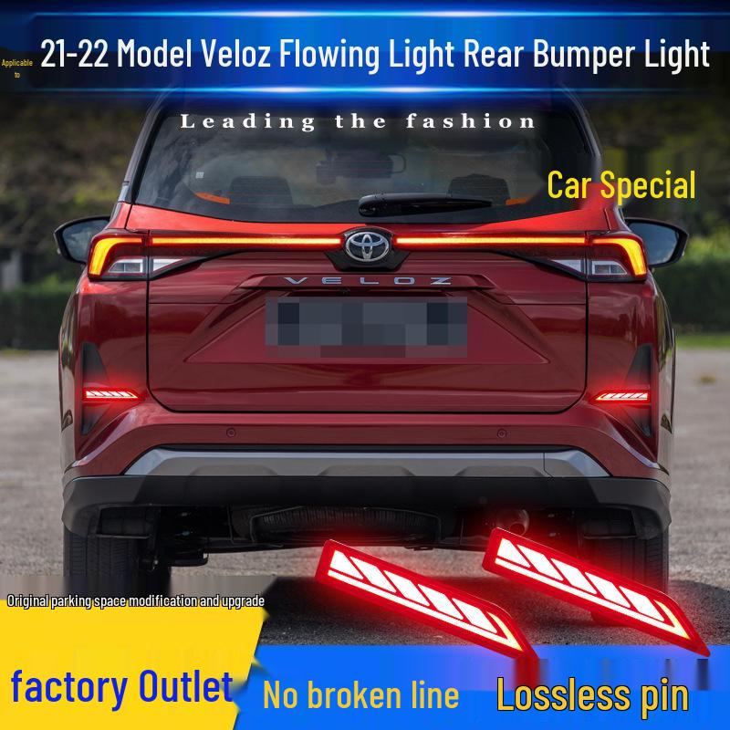 Compatible Rear Bumper LED Brake & Turn Signal Lights for 2021-2023 Toyota Veloz