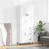 VidaXL Buffet haut Blanc 69,5x34x180 cm Bois d'ingénierie 3199825