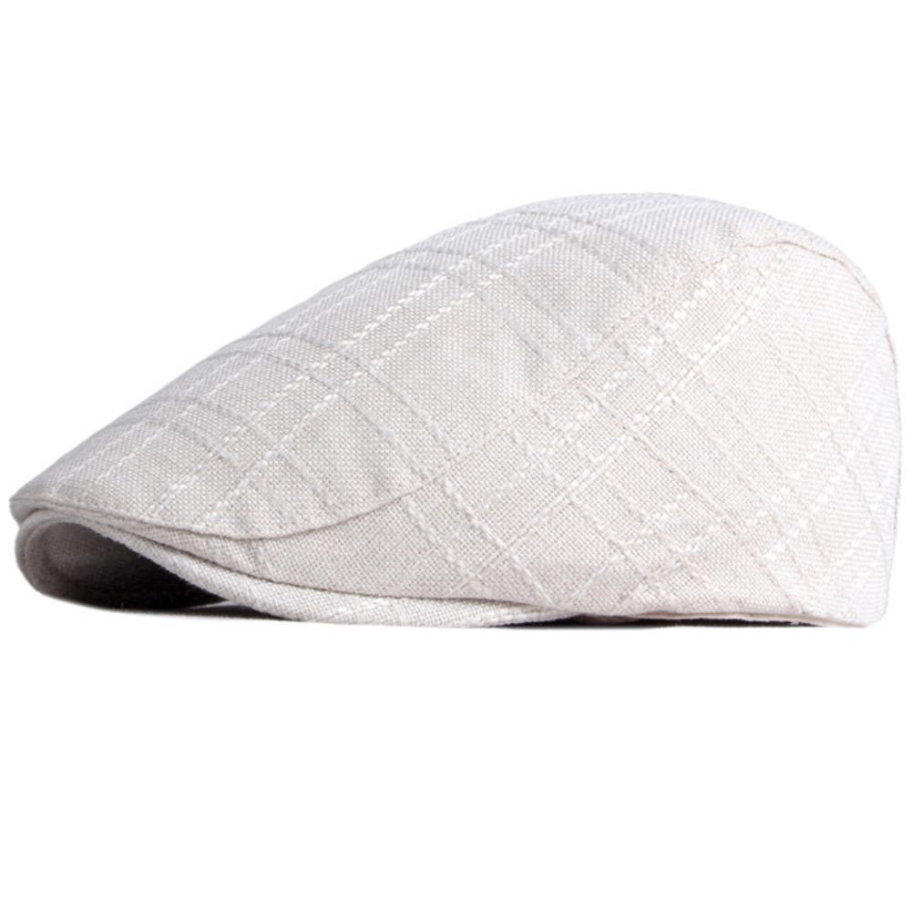 HT3098 Mens Berets Women Breathable Spring Summer Sun Hat Male Female Artist Linen Ivy Flat Cap Male Female Adjustable Beret Cap