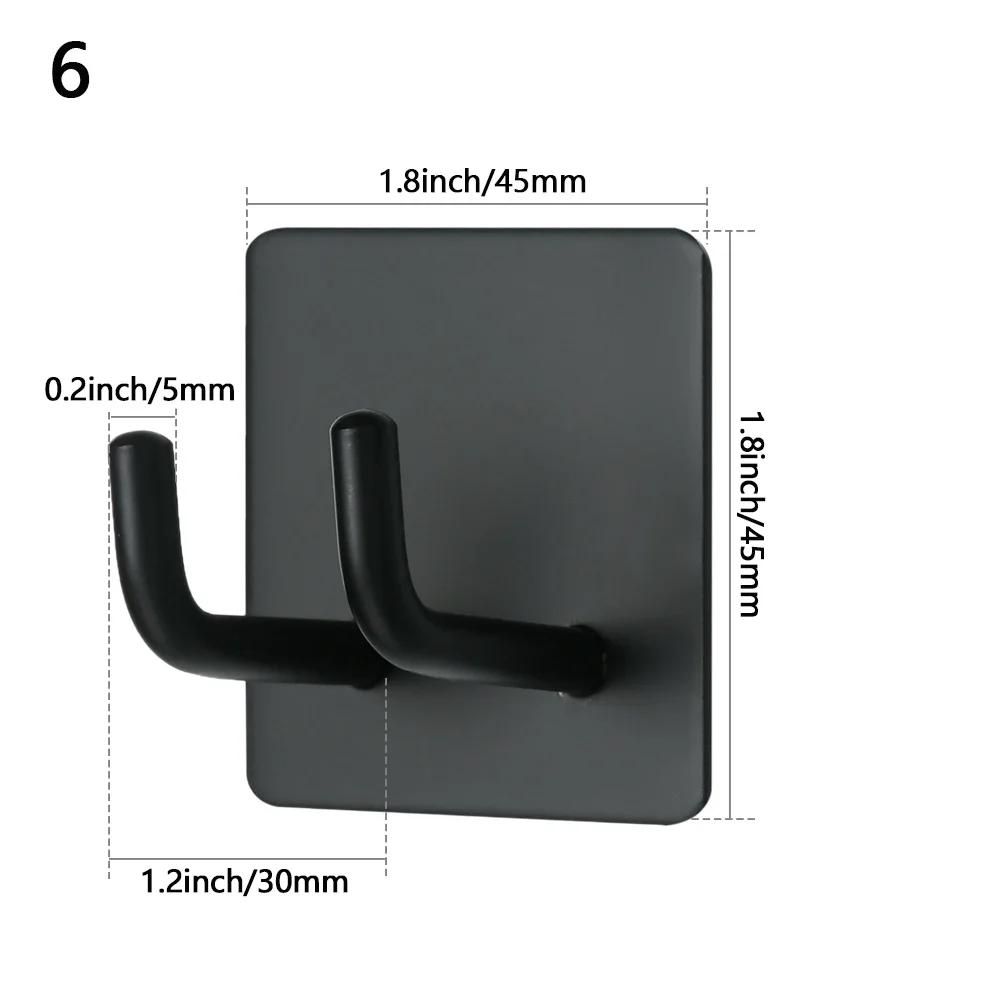 Robe Hook Wall Towel Hook Stainless Steel Coat Hook Rustproof Strong sticky Hook Hanger for Bathroom Kitchen Hardware