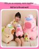 Snotty Bear Capybara Plush Toy: Cute Baseball Cap Keychain with Snap Bracelet