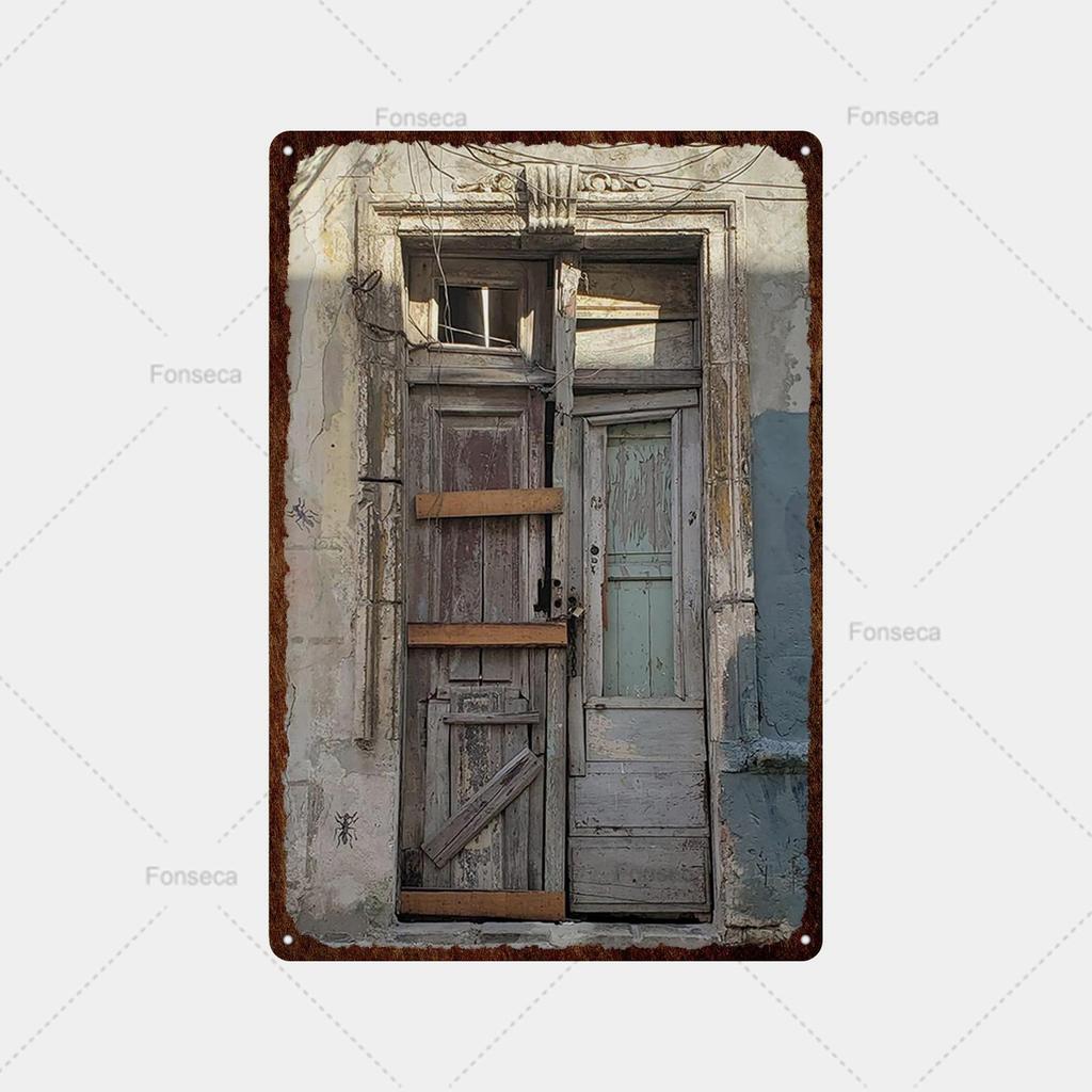 Flower Potted Landscape Metal Sign Vintage Tin Sign Metal Vintage Bar Vintage Wall Decoration Bar Club Man Cave Metal Poster