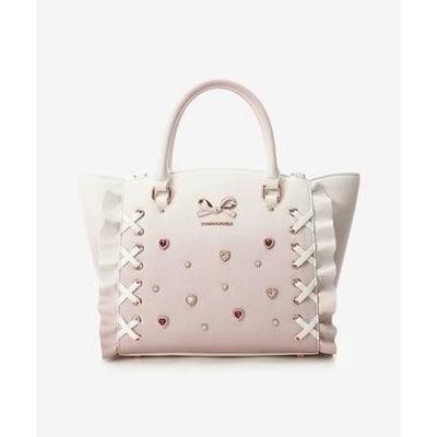 

Samantha Vega 2Way Bag Shoulder Lace-up Heart Bijou Frill Flutter Small Pink FS