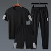 Three-piece Tracksuit for Men Summer New Trend Sportswear Shorts
