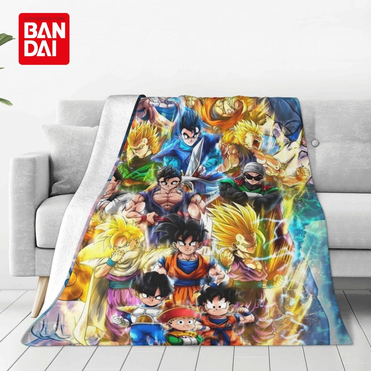 

Bandai Japan Anime Dragonball Z Goku Throw Blankets on Bed Sofa Air Condition Sleeping Cover Bedding Throws Bedsheet For Kids 75x90cm