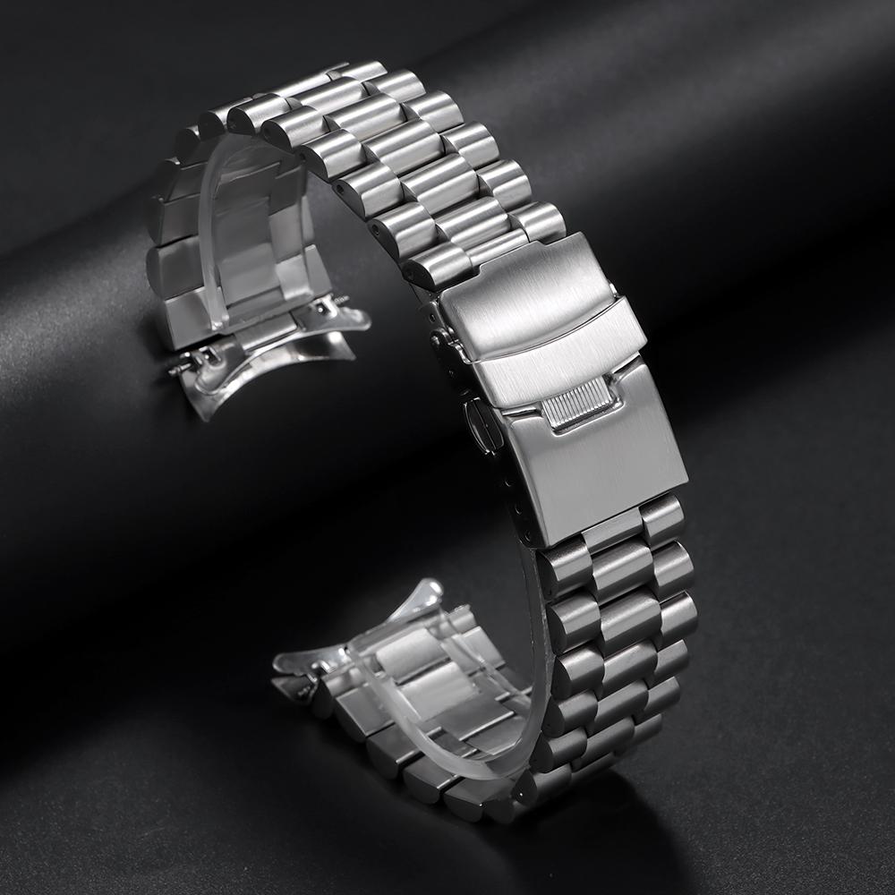 Luxe Massief Roestvrij Staal Horlogeband 20mm 22mm Bandjes voor Seiko voor Jubilee voor Oyster Band Mannen Gebogen Eind Horlogeband