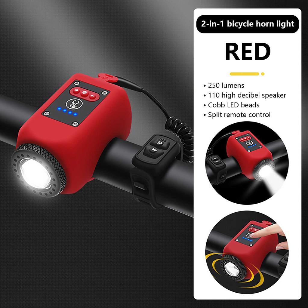 Elektronische Hupenklingel für Mountainbikes, 2024 Verbessertes Zubehör für elektrische Taschenlampen für Nachtfahrten