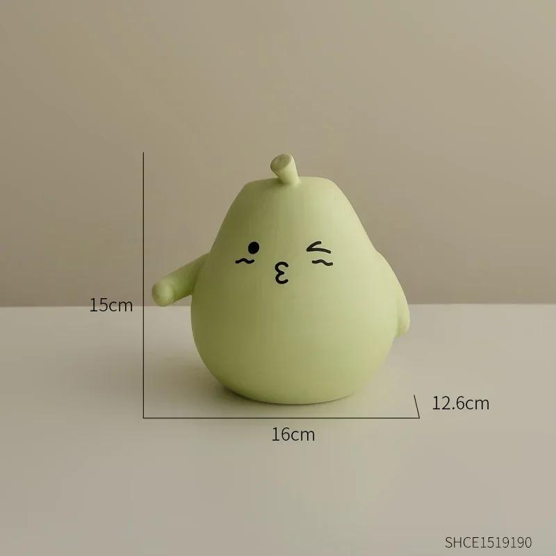 Simple Home Decoration Crafts Resin Pear Shape Flower Vase Interior Table Ornaments Decor Flowerpot Office Desk Accessories