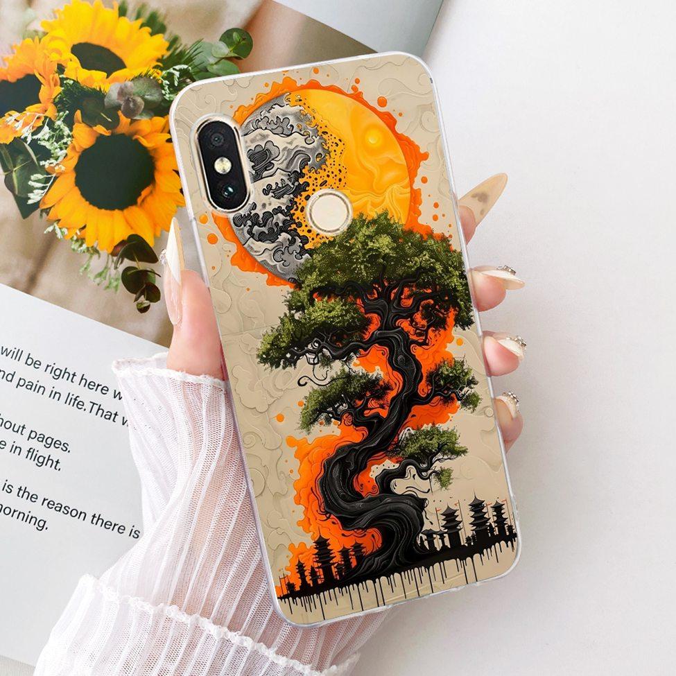 Transparent For Redmi 6 Pro Cover For Xiaomi Mi A2 Lite Case Cute Cartoon Fashion Butterfly Funny Painted Casing M1805D1SG