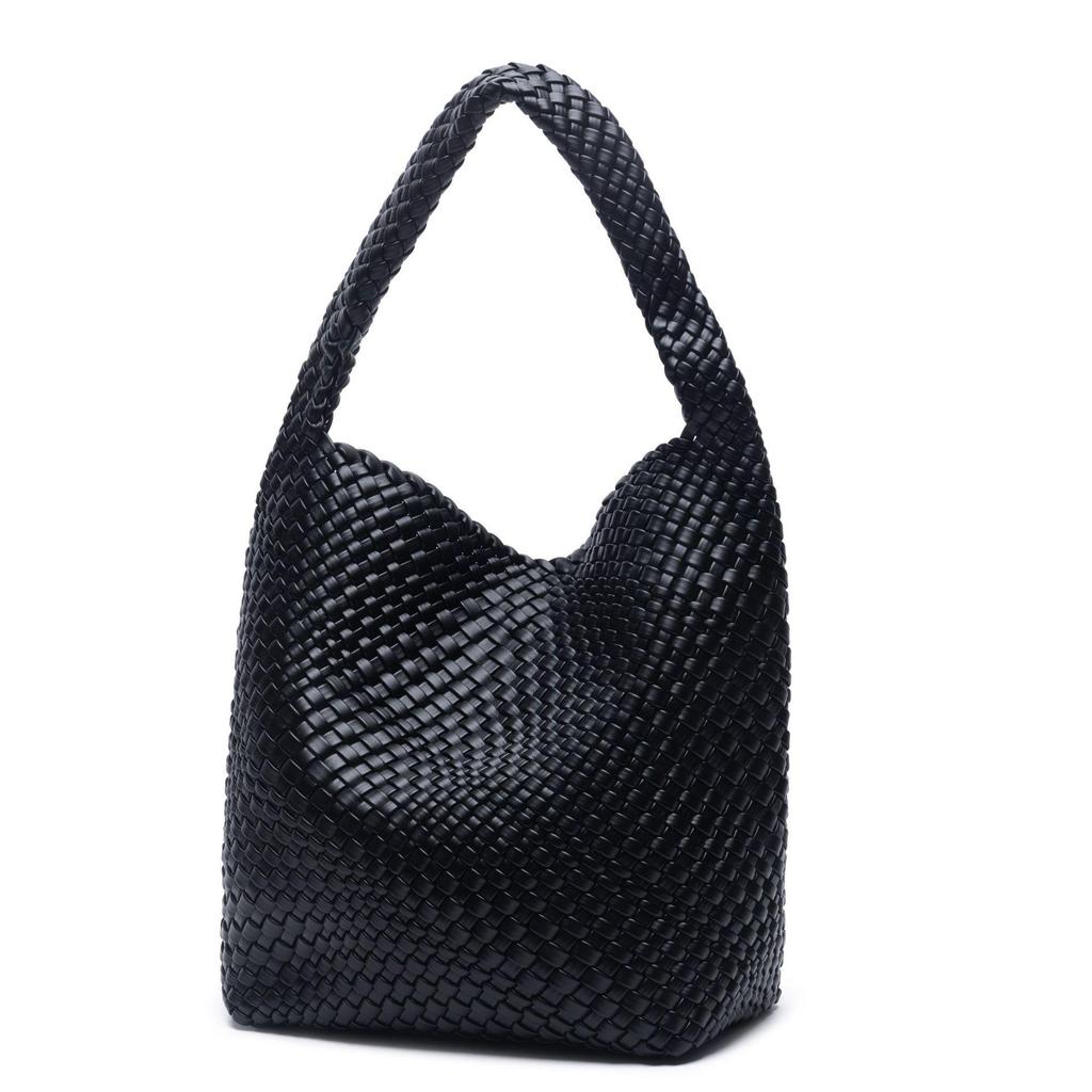 Korean-Style Hand-Woven Women's Casual Shoulder Bag with Large Capacity