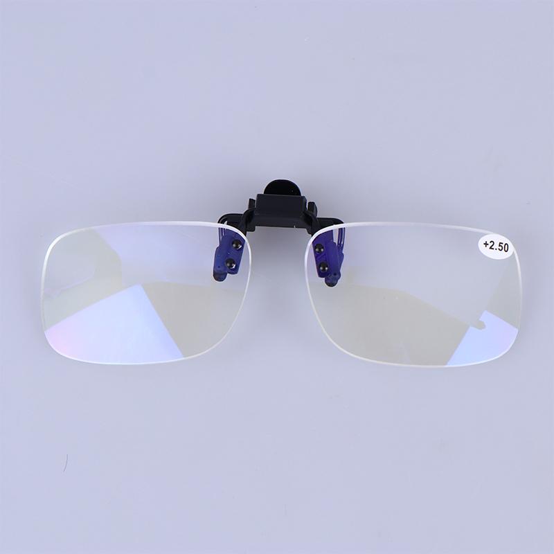Ultra-Light Clip Presbyopic Glasses Rimless Flip Up Down Reading Glasses With Clip Optical Lenses Magnifying Glasses For Reading