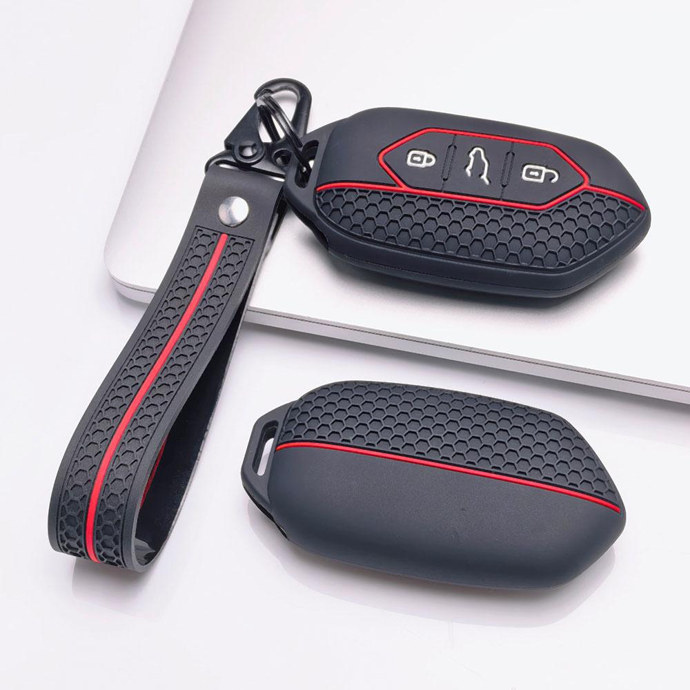 Key Fob Cover for Kia Sportage Ceed Sorento Rio Niro Seltos K5 K3 with Keychain Anti-Scratch Guard Shockproof Protection Soft Grip Texture