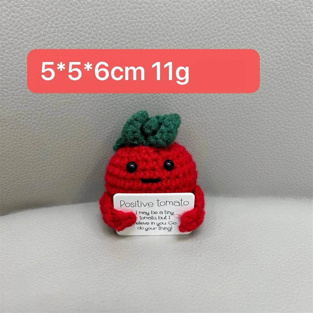 Komik Pozitif Enerji Patates Sarılma Cep El Dikişi El Yapımı Peluş Yün Örme Bebek Kartlı Ev Oda Noel Dekoru Hediye