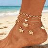 Imitation Pearl Beach Foot Chain Pendant Lucky Multi Layer Foot Chain001