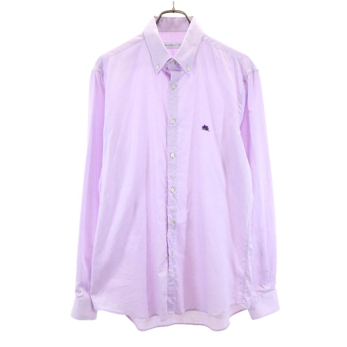 

ETRO сделано в Италии Рубашка с длинным рукавом на пуговицах 41 Светло-фиолетовая Мужская Б/У