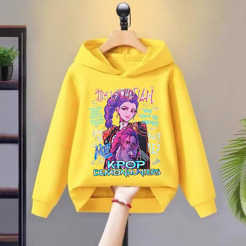 2025 New Kpop Witch Hunt Children's Hoodie Girls' Spring and Autumn Hooded Sportswear Fashion Versatile Top