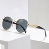 Oval Sunglasses Metal  New Street Shot Sunglasses Trendy Retro Sunglasses Women 230/2412
