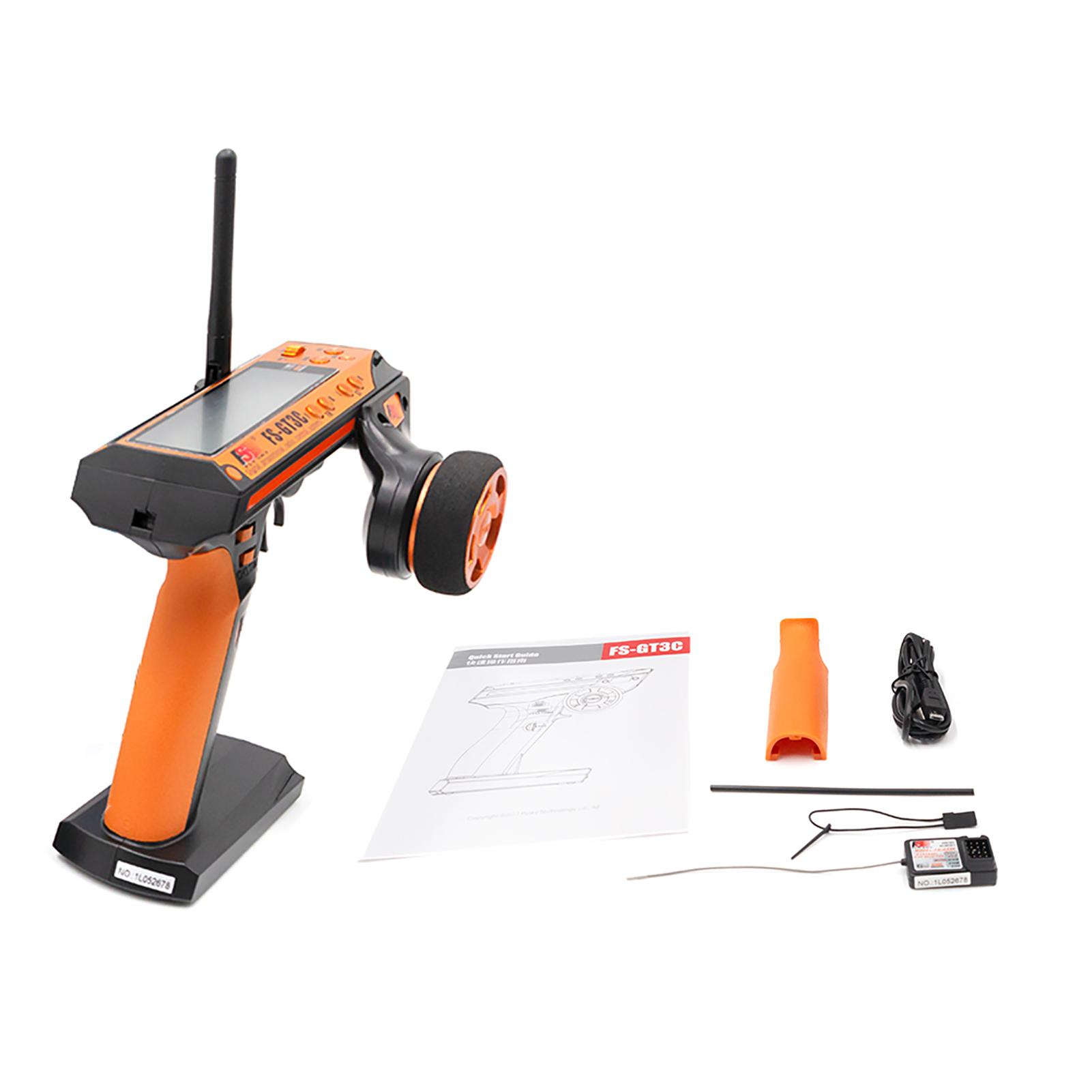 

3-Channel Remote Control 2.4Ghz 3CH Transmitter LCD Screen Display Automatic Frequency Hopping Digital System Transmitter помаранчевий