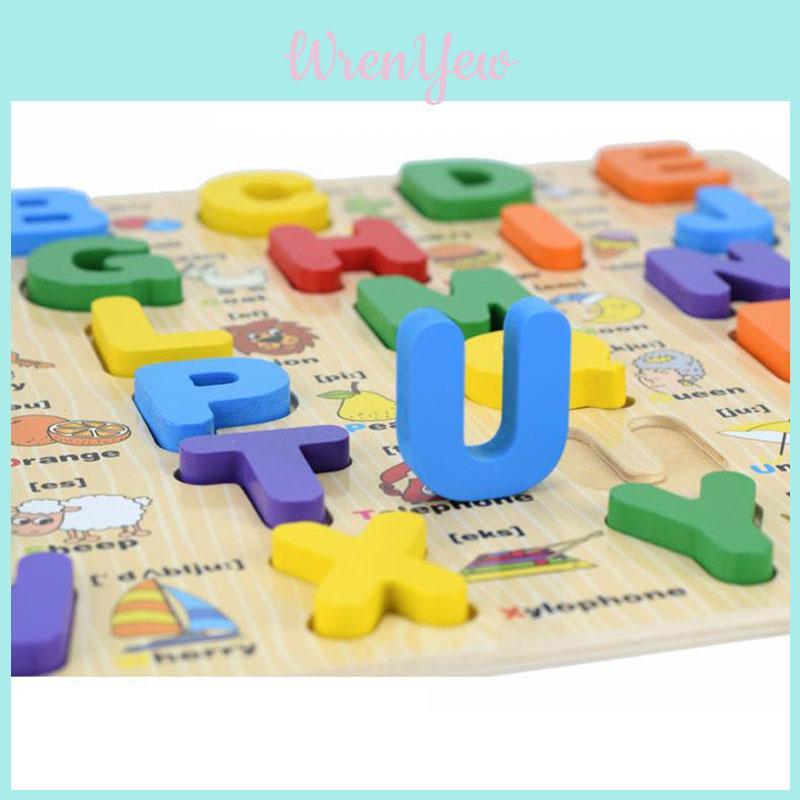 Quality Children Wooden Toy Alphabet Jigsaw Puzzle Educational Gift**