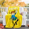 1pc Pippi Longstocking2 Theme Soft Flannel Throw Blanket - Digital Print, Polyester, Cozy for All Seasons, Perfect for Outdoor, and Travel