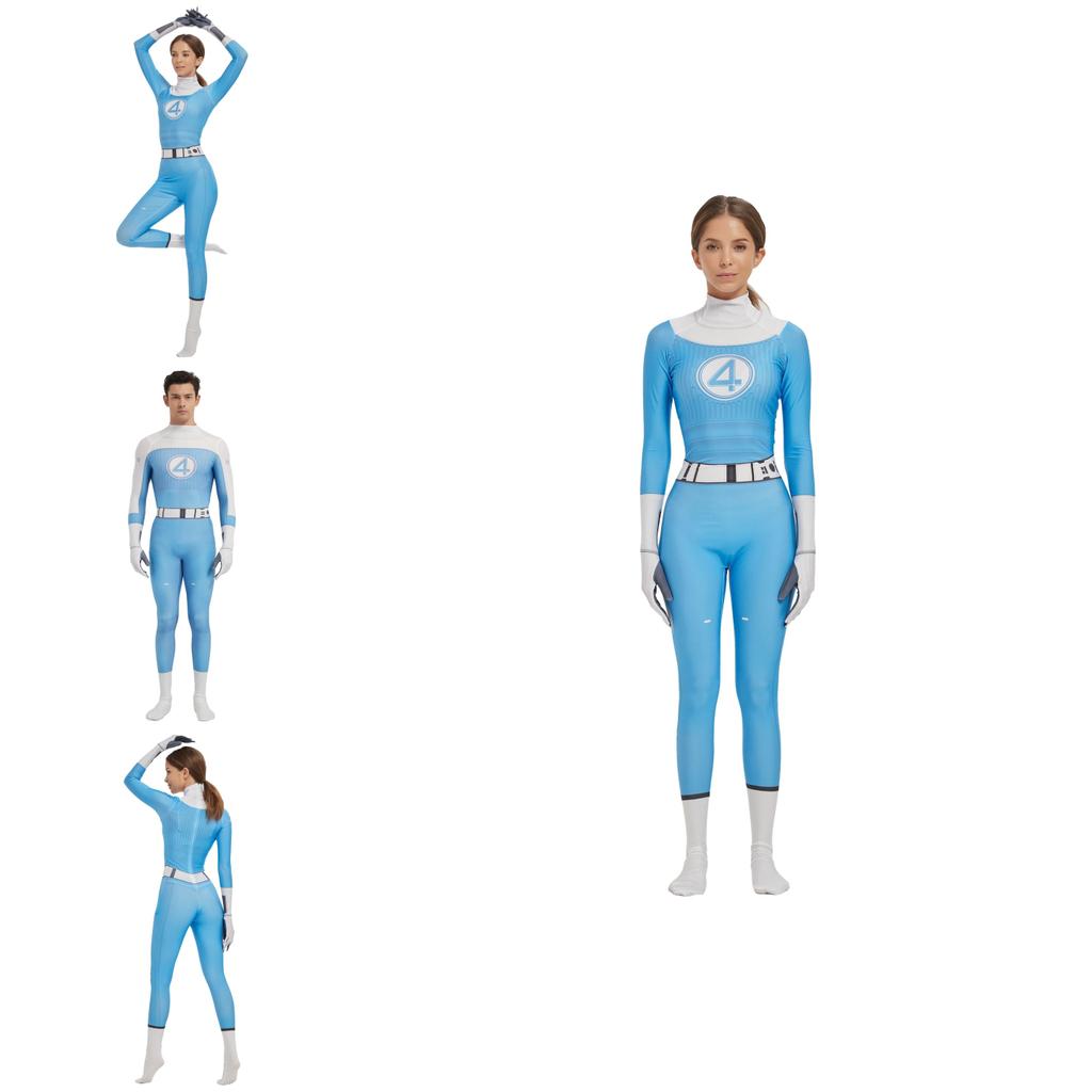 The Fantastic Four Cosplay Jumpsuit With Spandex For Game Anime Role Play