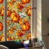 Halloween Window Sticker Stained Glass Style Witch Bats Decal Removable Pumpkins Ghosts Static Window Cling for Party Decoration