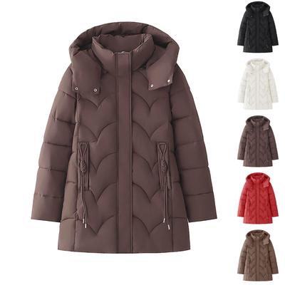 Women's Hooded Coat Ladies Winter Cotton Coat Thickened Warm Jacket