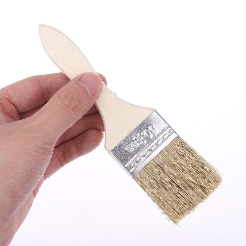10Pcs Pig Mane Brushes Long Handle Bristle Tools for Plastering and Painting Art Handicraft Workshop Use