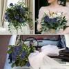 Artificial Flowers Navy Blue Roses 0PCS Real Looking Foam Fake Roses